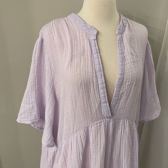 Anthropologie The Kallie Flowy Tunic Dress lavender - Picture 3 of 7